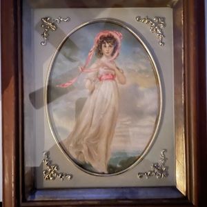 Pink girl Framed Art Print, Tomas Gainsborough, Turner Wall Accessory, Vintage